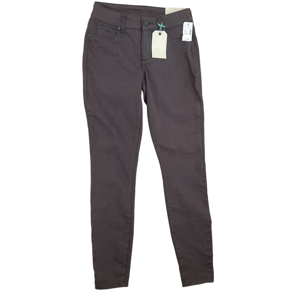 Maurices Jeggings Mid Rise Denim Flex Purple Gray XS Regularโ